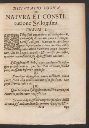 Disputatio Logica De Natura Et Constitutione Syllogismi.