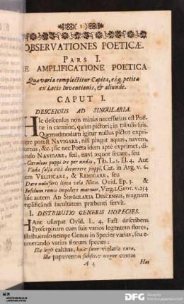 Pars. I. De Amplificatione Poetica