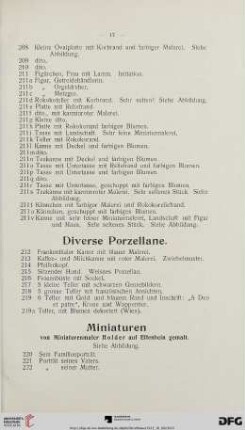 Miniaturen (Nr. 220-235)