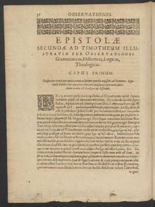 Epistolae Secundae Ad Timotheum Illustratio Per Observationes Grammaticas, Historicas, Logicas, Theologicas.