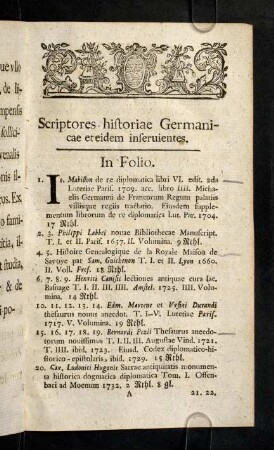 1-69, Scriptores historiae Germanicae et eidem inseruientes.
