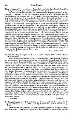 104, Wulffen. Die Psychologie des Hochstaplers. 1923