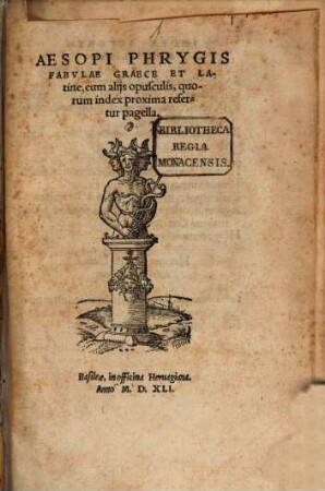 Fabulae : cum aliis opusculis