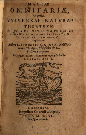 Magiae omnifariae theatrum