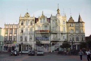 Fassaden der Bürgerhäuser am Marktplatz Dirschau