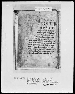 Epistolar — Initiale P (ropter), Folio 1verso