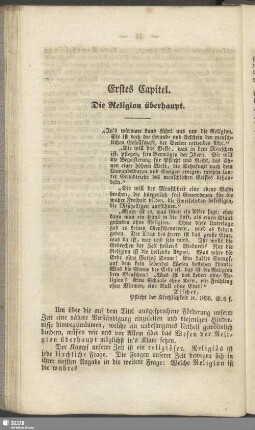 Erstes Capitel. Die Religion überhaupt