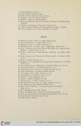 Zinn (Nr.34-59)