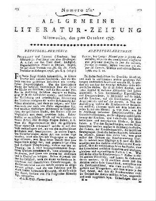 Magazin für die Naturkunde Helvetiens. Bd. 1. Hrsg. v. A. Höpfner. Zürich: Orell, Geßner, Füßli 1786