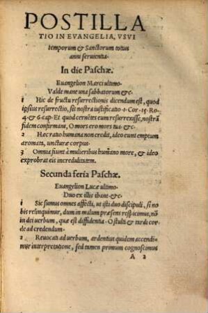 POSTILLATIO IOAN. BVGENHAGII POmerani in Euangelia, usui temporu[m] & Sanctoru[m] totius anni seruientia, ad preces Georgij Spalatini scripta