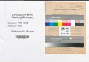 Entnazifizierung Gustav Niederhoefer , geb. 26.04.1904 (Schalttafelwaerter)