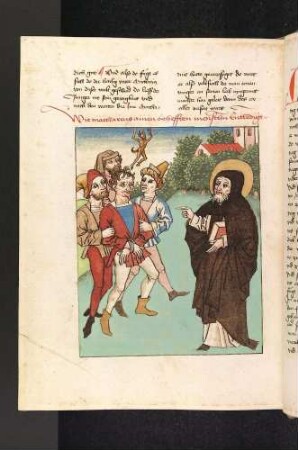 Altvater Makarius befreit einen besessenen Menschen; (Makarius von Ägypten).