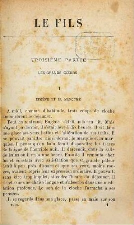 Le fils : Par Émile Richebourg, 2