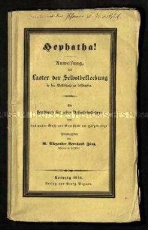 Abhandlung über die schädlichen Auswirkungen der Onanie