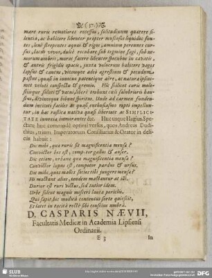 [XXXIII.] D. Casparis Naevii ...