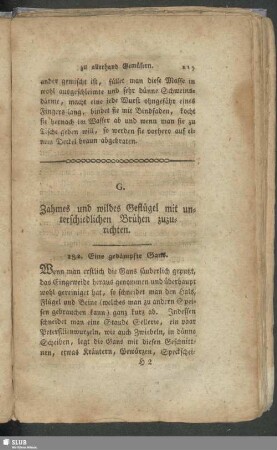 G. Zahmes und wildes Geflügel mit unterschiedlichen Brühen zuzurichten