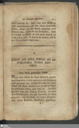 G. Zahmes und wildes Geflügel mit unterschiedlichen Brühen zuzurichten