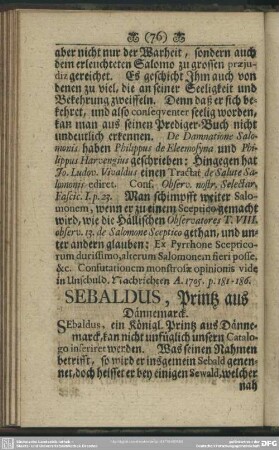 Sebaldus, Printz aus Dännemarck