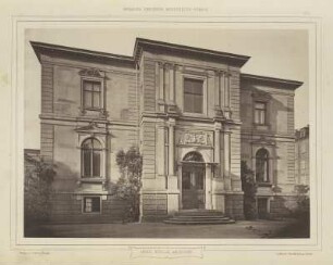 Dresdener Architektur-Album. Bauten und Entwürfe. Blatt 6: Wohnhaus des Herrn Dr. Struve, Pragerstrasse 18 in Dresden, erbaut 1851 - 1852. Seitenansicht (Grundriss auf Blatt 7). Hrsg. vom Dresdener Architekten-Verein. Dresden: Verlag George Gilbers/Buchhandlung für Architektur und Kunstgewerbe, 1875
