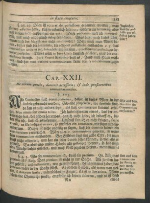 Cap. XXII. De reum pretio, dominii accessorio ; ...