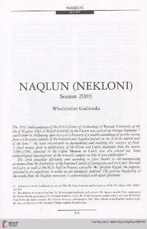 15: Naqlun (Nekloni) : season 2003