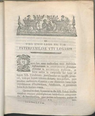 De Vero Sensv Legis XII. Tab. Paterfamilias Vti Legasit.