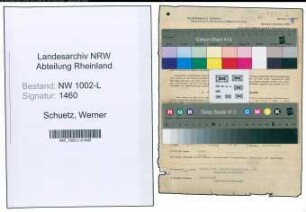 Entnazifizierung Werner Schuetz , geb. 23.03.1900 (Rechtsanwalt)