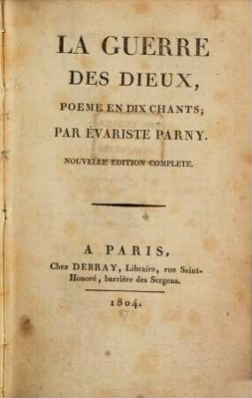 La guerre des dieux