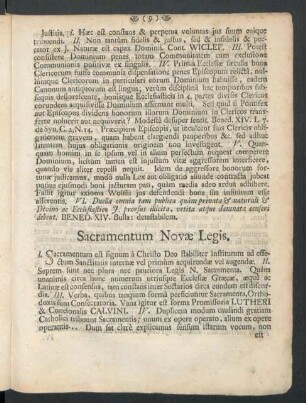 Sacramentum Novae Legis