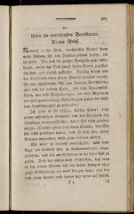 82. Ueber die vornehmsten Berufsarten. Dritter Brief