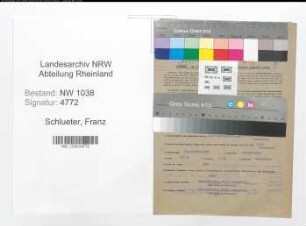 Entnazifizierung Franz Schlueter , geb. 29.11.1906 (Beamter)