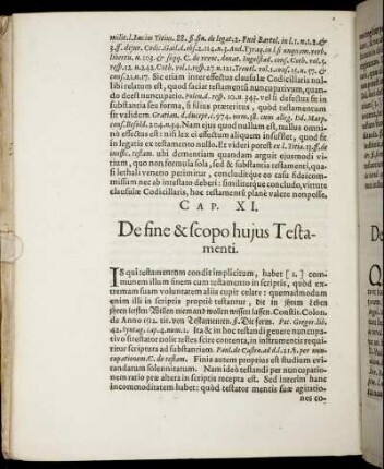 Cap. XI. De fine & scopo hujus Testamenti.