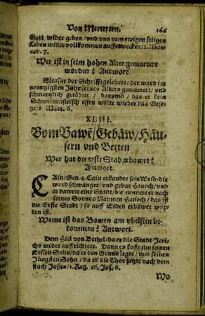 XLIII. Vom Bawe/ Gebäw/ Häusern und Betten.