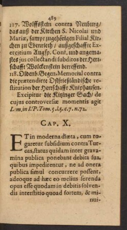 Caput X. [De Obaeratis Statibus.]