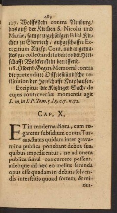 Caput X. [De Obaeratis Statibus.]