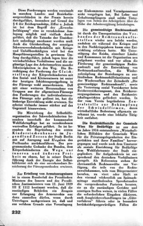 Erteilung von Armutszeugnissen [Fürsorgewesen]