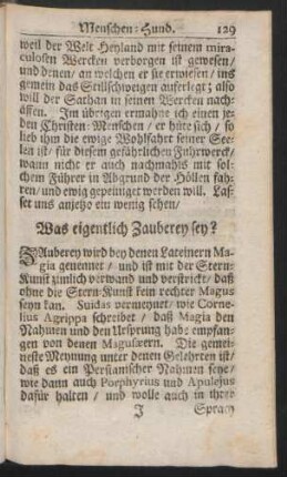 Was eigentlich Zauberey sey?