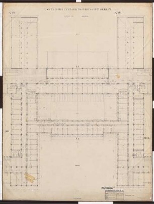 Reichsluftfahrtministerium, Berlin: Teilgrundriss L3/Q2/Q3 1:100 (5. OG)