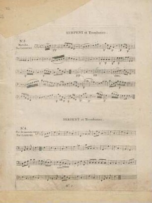 No. 3 Marche. Par Lefevre. Serpent et Trombonne.