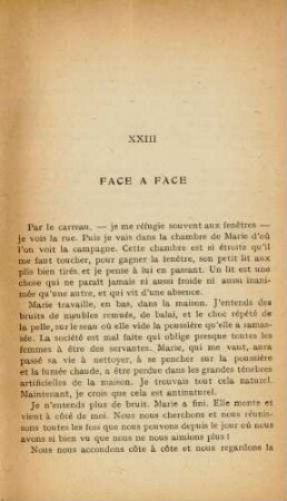 XXIII Face A Face