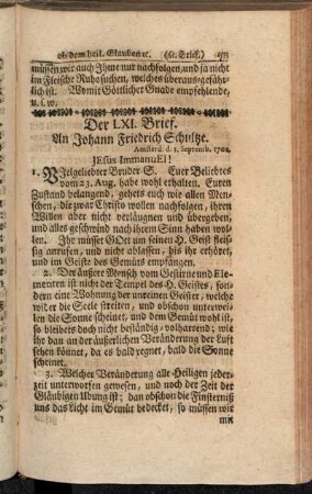 Der LXI. Brief. - Der LXX. Brief.