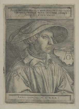 Selbstporträt des Heinrich Aldegrever