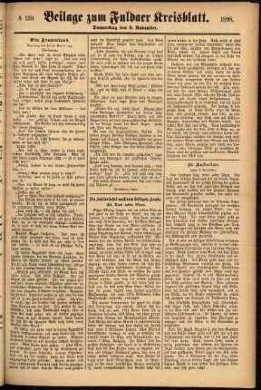 Zweite Ausgabe vom Donnerstag, den 03. November 1898.