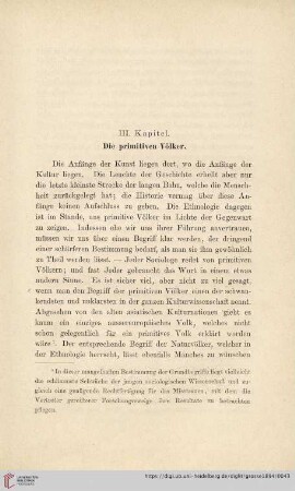 III. Kapitel Die primitiven Völker