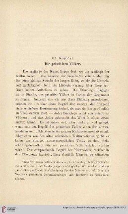 III. Kapitel Die primitiven Völker