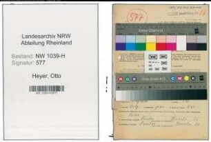 Entnazifizierung Otto Heyer , geb. 20.12.1889 ()