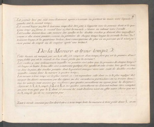De la Mesure a trois tempa.