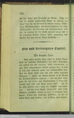 Ein und dreissigstes Capitel. Die deutsche Oper