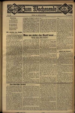 Zweite Ausgabe vom Sonntag, den 09. Dezember 1934.