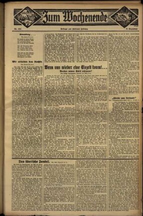 Zweite Ausgabe vom Sonntag, den 09. Dezember 1934.